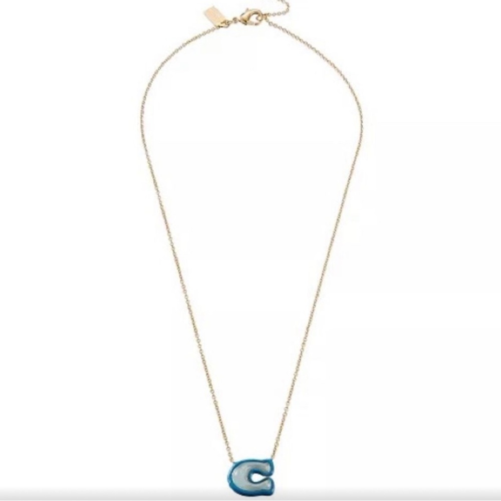 Coach C charm necklace